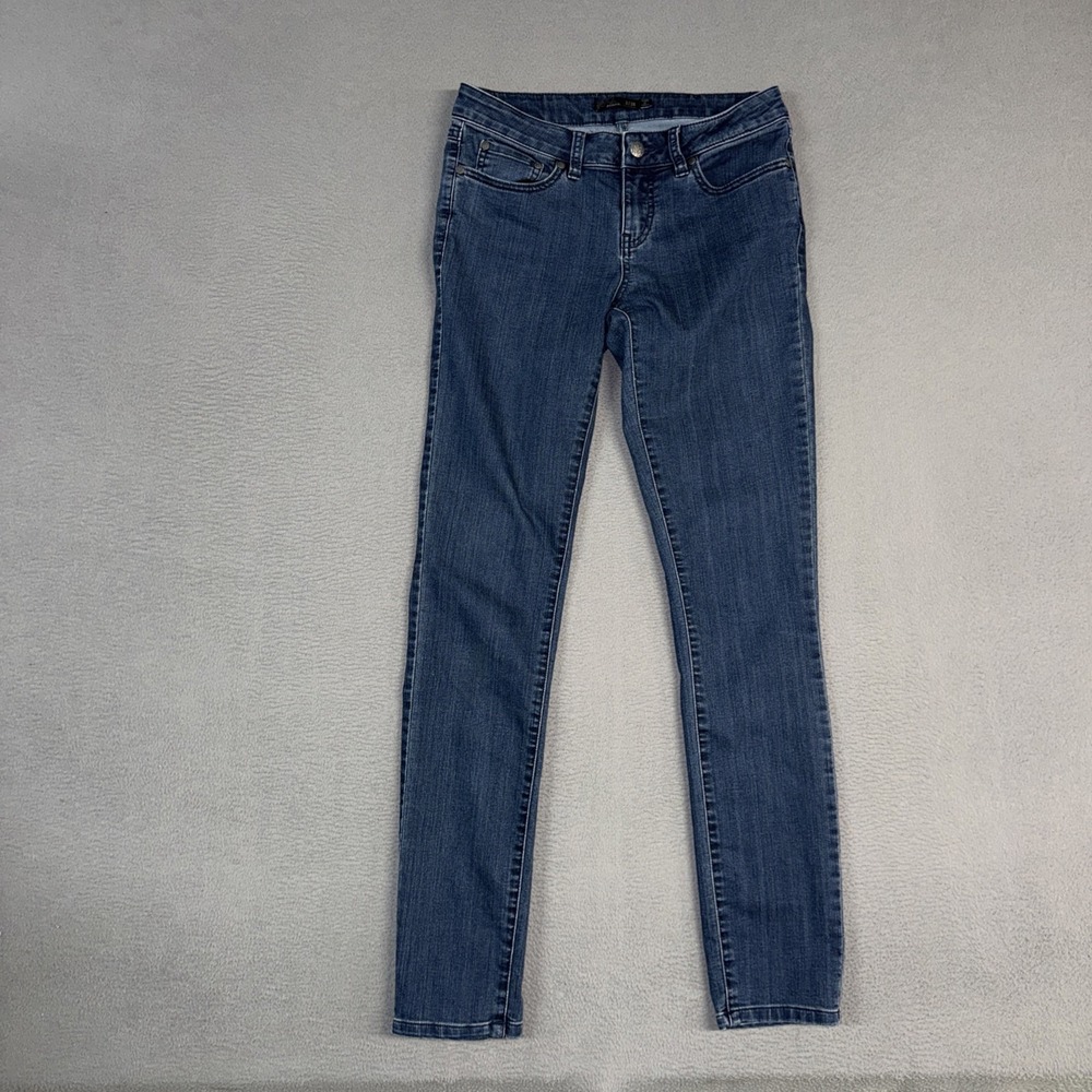 Prana Jeans Womens 2 Blue Kayla Low Rise Skinny Stretch Denim Organic Cotton